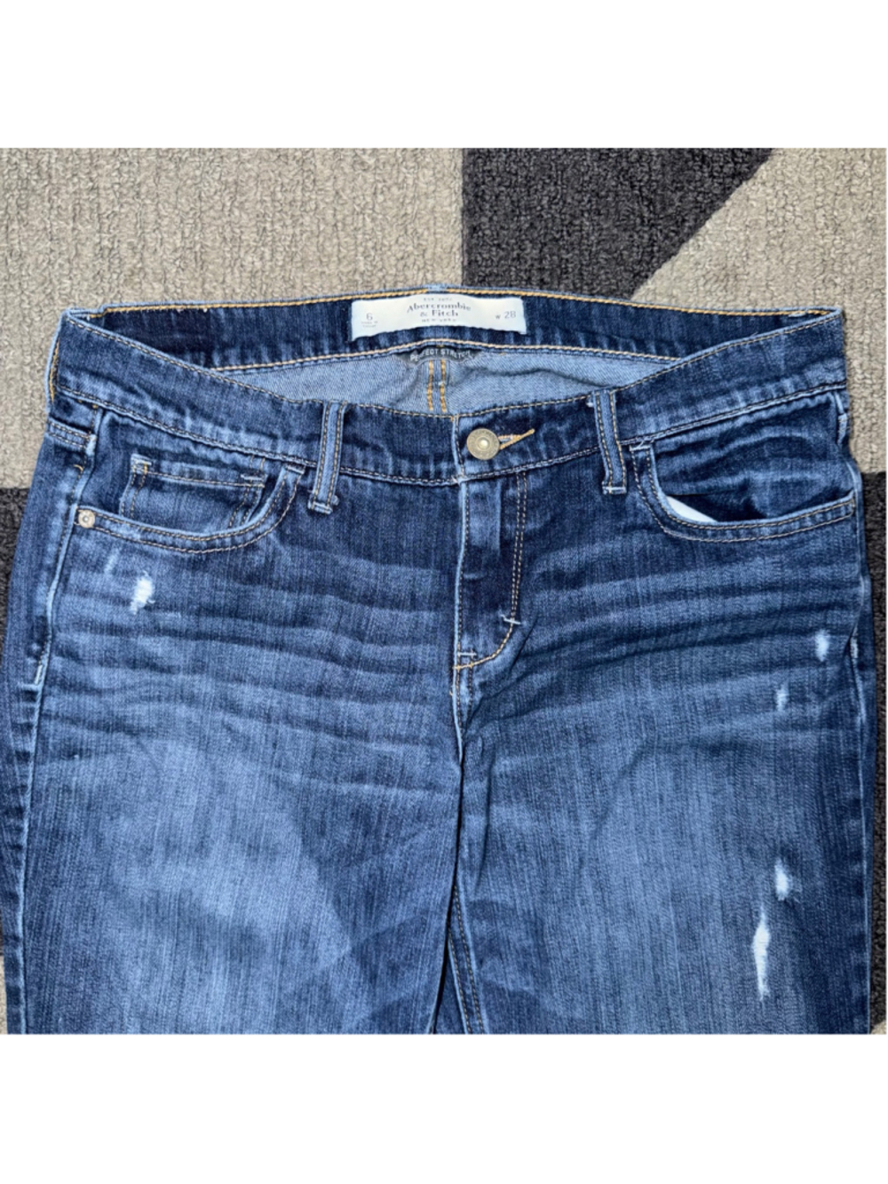 Women's Abercrombie & Fitch Skinny Jeans Size 6 Blue 28 W Perfect Stretch - Picture 5 of 12